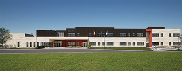 Architectural rendering of school